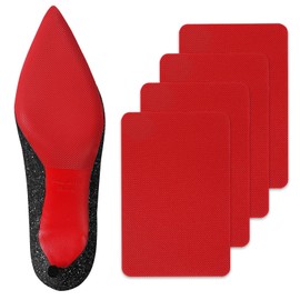 Ashoesert Red Bottoms Sole Protector,Shoe Sole Protector for Christian Louboutin High Heels, Anti Slip Shoe Grips Pads Compatible with Louboutin Shoes -2 Pairs（6.0"×4.0",Red）