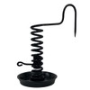 Wrought Iron Spiral Courting Candle Holder- Antique Vintage Reproduction, Black,