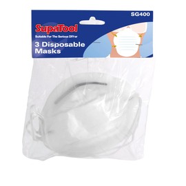 3 X Nuisance Dust Mask Disposable Cleaning Molded Face Masks Respirator Supatool