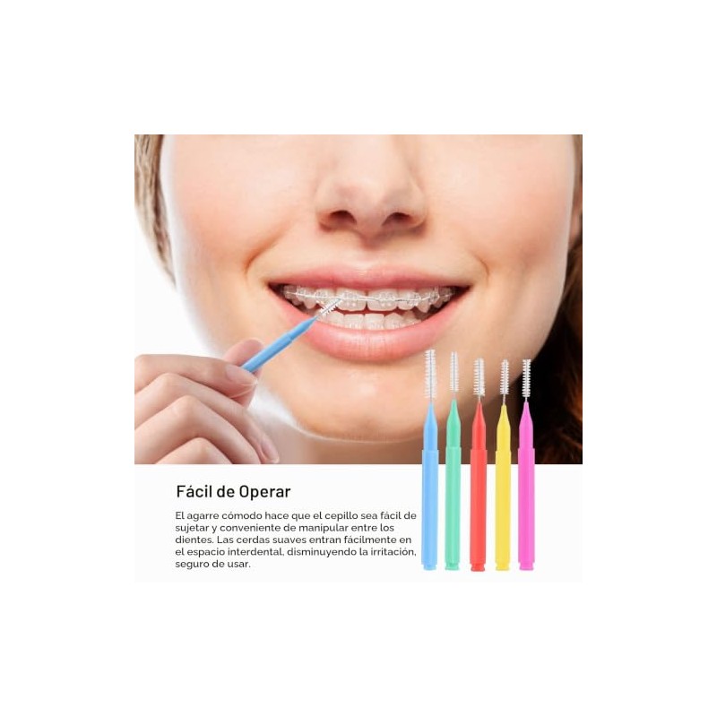 Henniu 100 Piezas de cepillos interdentales, Hilo Dental, palillo de