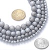 10mm Natural Grey Matte Fancy Druzy Agate Gemstone Round Loose