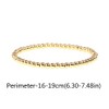 Juego de 4 pulseras elásticas de cuentas de cobre para