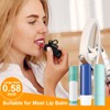 5 Pack Compact Clip-On Lip Balm Holder Keychain, Tight-Knit Elastic