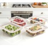 Glass Food Containers with Glass Lid, Microwave Safe Food Storage