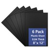 6 Pack Black Plastic Sheet 8x12x0.04 in Flexible High Tensile