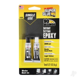 15353-12 Super Glue Epoxy, Instant Setting, (2)-3gTubes