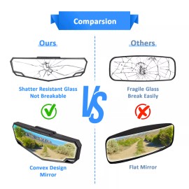 RI UTV Rear Side & Center View Convex Mirrors For CFMOTO ZFORCE 500 800 950 1000