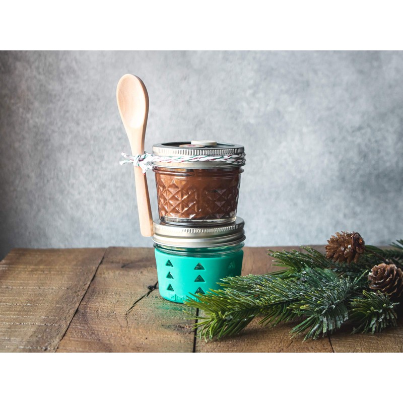 JarJackets Silicone Mason Jar Protector Sleeve - Fits 4oz Jelly