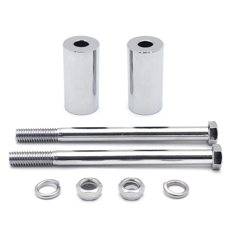 KASIMT Chrome 2'' Rise Handlebar Risers Extension for Harley Davidson