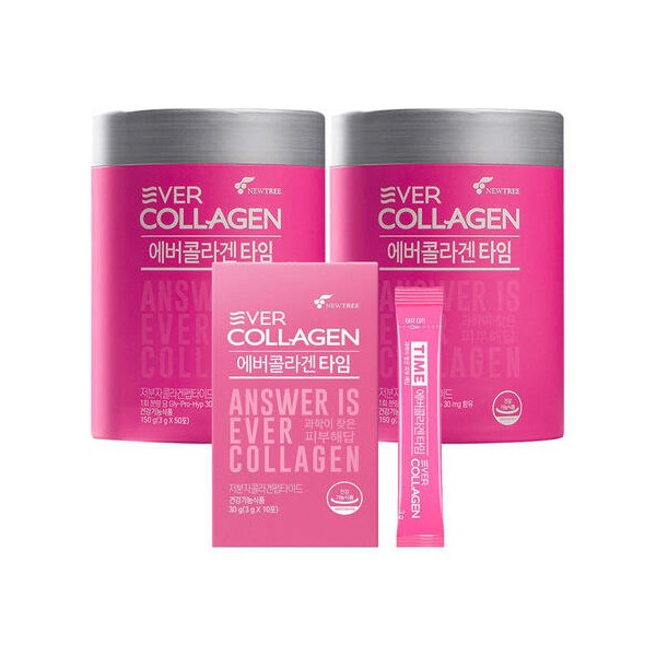 Ever Collagen Time 50 days, 2 units + Thyme 10 packets, 1 unit / 에버콜라겐 타임 50일, 2개 + 타임 10포, 1개