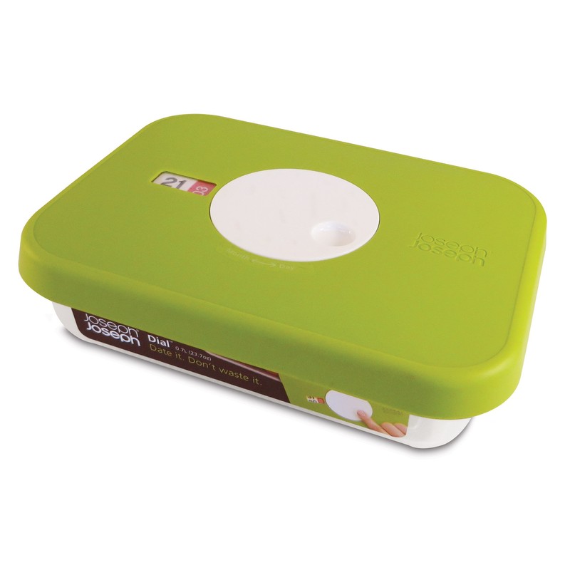 Joseph Joseph Dial Storage Container with Datable Lid, Green, 0.7