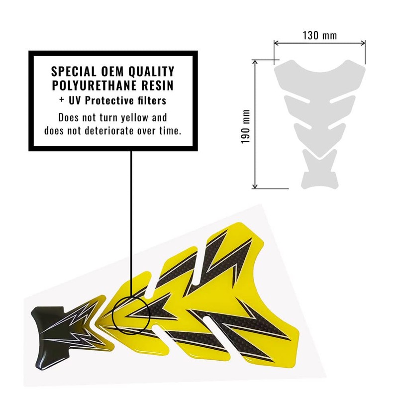 3D Tank Protections for Motorcycle, Colours, Yellow