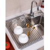 Sonngnn Foldable Dish Drying Rack - Stainless Steel Over Sink