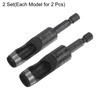 sourcing map 4pcs 10mm,12mm Leather Hollow Hole Punch 1/4" Hex