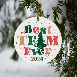 Best Team Ever Christmas Ornaments - Appreciation Gifts for Coworkers & Employees - Team Gifts for Employees - Coworkers Christmas Ornaments 2024 - Team Gifts, Group Gifts for Coworkers (A5)