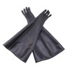 Rubber Black Sandblaster Gloves Stripe Abrasive Sand Blasting Gloves for