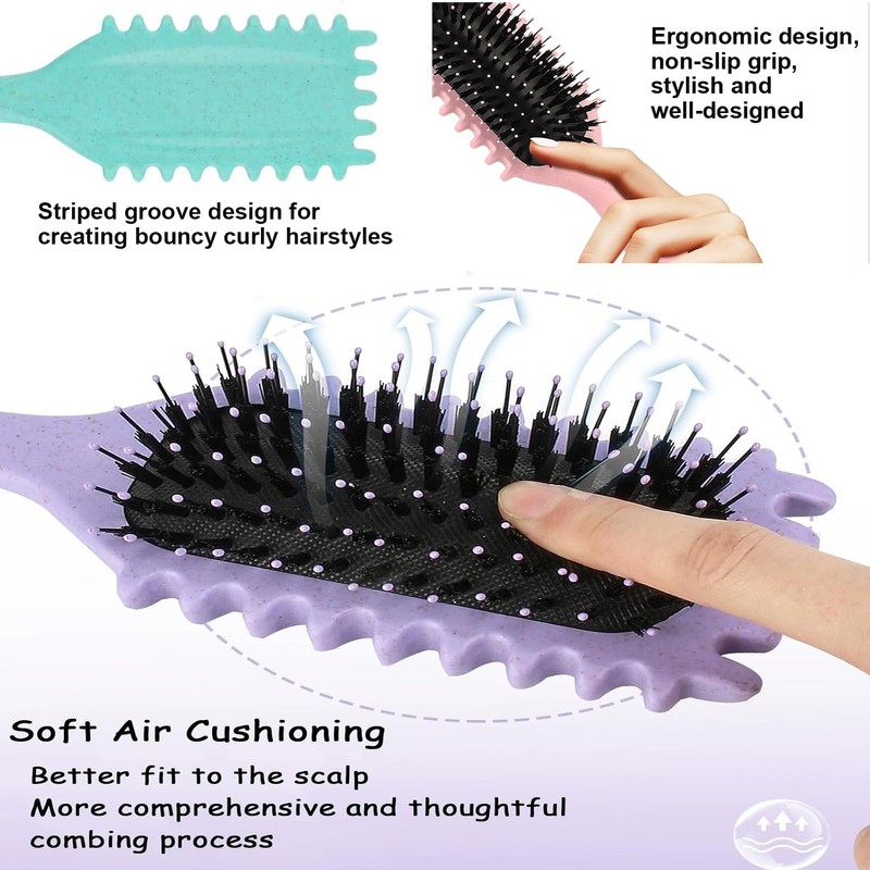 WADY Cepillo para Cabello Rizado Para Mujeres, Cepillo para Rizos,