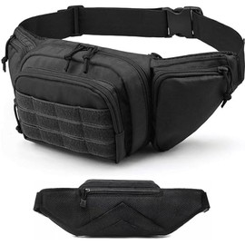 Riñonera Táctica Para Hombre,Riñonera Para Exteriores,Bolso Cruzado Impermeable Multifuncional Con Cremallera,Adecuado Correr Y Actividades Al Aire Libre (negro-05)