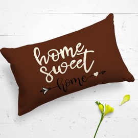 ZWJD Cushion Cover, 30 x 50 cm, Set of 4, Decorative Outdoor Cushion Covers, Linen Decorative Cushion for Bedroom, Sofa, Chair, Bed, Garden (30 x 50 cm, Coffee)