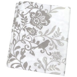 CAMEL PALMS 100% Cotton, Gauze, One-Sided Japanese Bleaching, Skin Duvet Cover, Snap with Tape for Easy Removal, Single, 55.1 x 74.8 inches (140 x 190 cm), Silhouette Flower, White