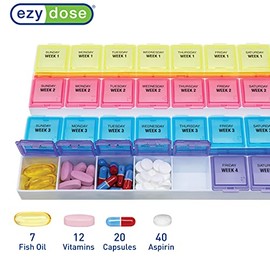 Ezy Dose Monthly Medtime (28-Day) Pill Planner ?Monthly Pill Organizer