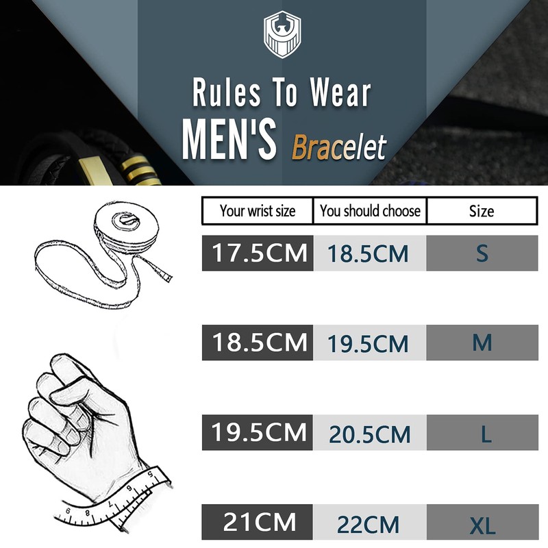 SHIEAGLELD Men's Bracelet, Handwoven Multilayer Leather Bracelet for Men, Men's