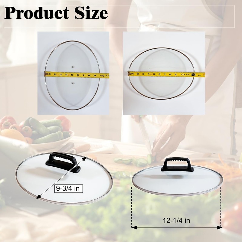 Oval Glass Lid Replacement for 6QT Hamilton Beach Slow cooker