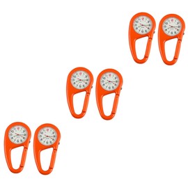 BESPORTBLE 6pcs Fluorescent Clip Carabiner Watch Quartz Mountain Watch with Arabic Numerals Easy to Read Dark for Outdoor Climbing and Adventure