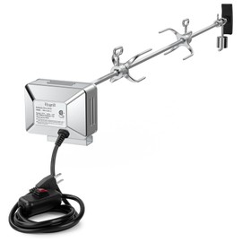 Hygrill Rotisserie Kit for All Hygrill 5-Burner Built-in Gas Grills, Grill Rotisseries with Motor, Spit Rod, 2 x 4-Prong Forks, Complete Holders, and Fixing Screws