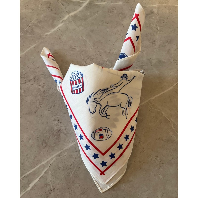 The Peacock Crew Patriotic USA Bandana in Premium Cotton for