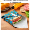 Reusable Sandwich Wrap - Washable, Leakproof, Double-Layered, Fabric, Foldable, Space