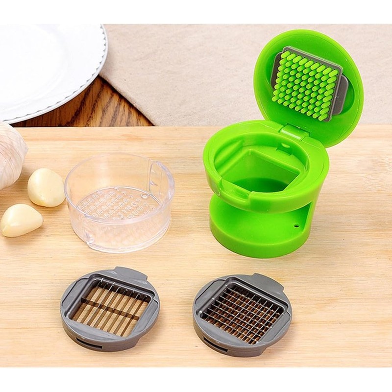 KOMUNJ Stainless Steel Ginger and Garlic Juicer and Slicer, Garlic