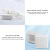 White Square Plastic Plugs, 20 Pcs Tube Inner End Caps,