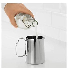 Ikea Milk-Frothing Jug, Stainless Steel, 0.5 Cubic Inches (17 Oz), Height: 11 Cm (4")