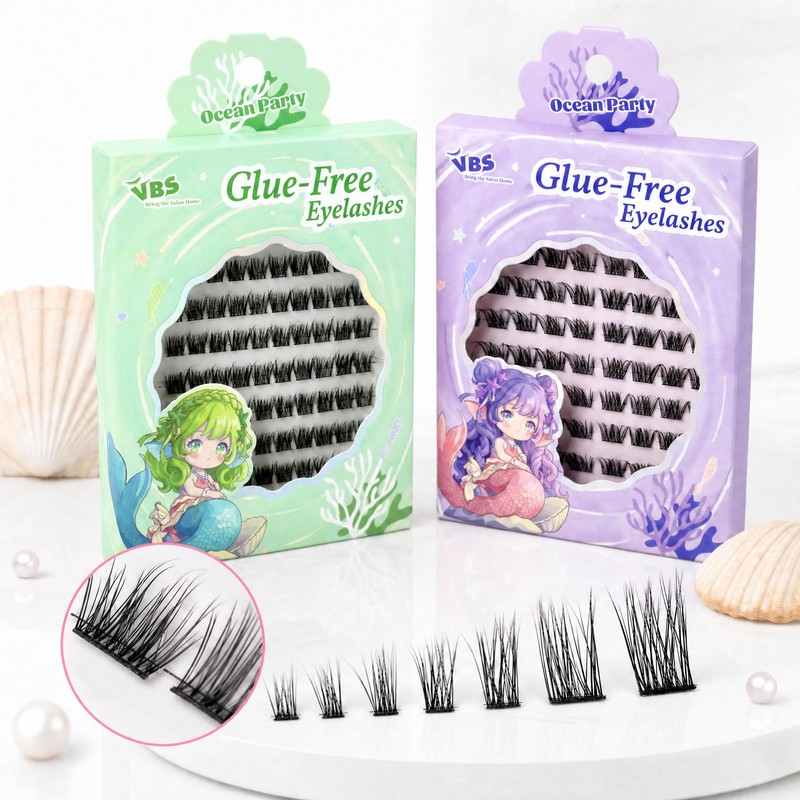 Glue-Free Cluster Lashes DIY Eyelash Extensions Kit for Beginner 80