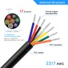 DEKIEVALE 22 Gauge 7 Conductor Electrical Wire, 10FT 22AWG Black