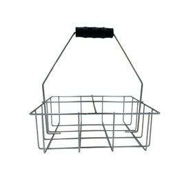 Wire Bottle Carrier for Libbey, StanPac, The Dairy Shoppe 64 oz bottles (64 oz The Dairy Shoppe ®, 4 Cell Carrier)