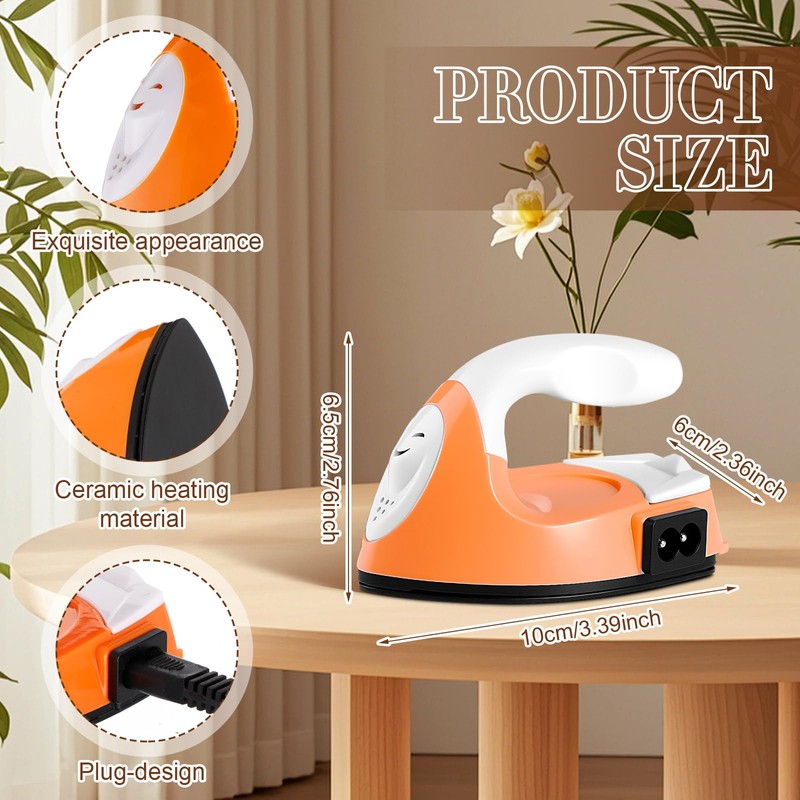 Zhehao 8 Pcs Mini Craft Iron Small Heat Press 3.39