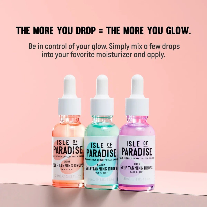 Gotas Autobronceadoras Isle Of Paradise Light, 30 Ml, Vegana