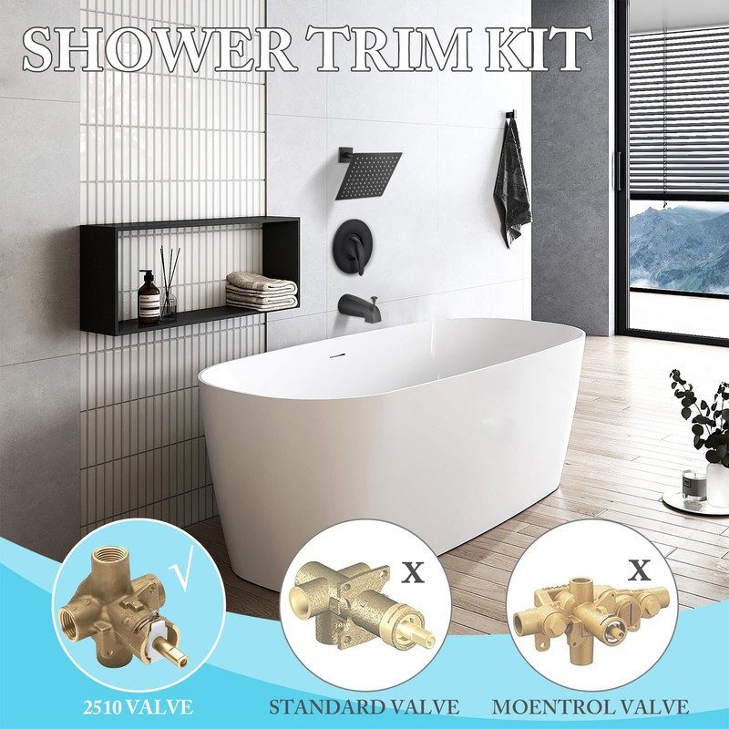 Moen Compatible Shower Trim Kit, Single Handle Replacement for Posi-temp