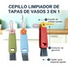 Cepillo de Limpieza 3 en 1 para Tapas de Tazas