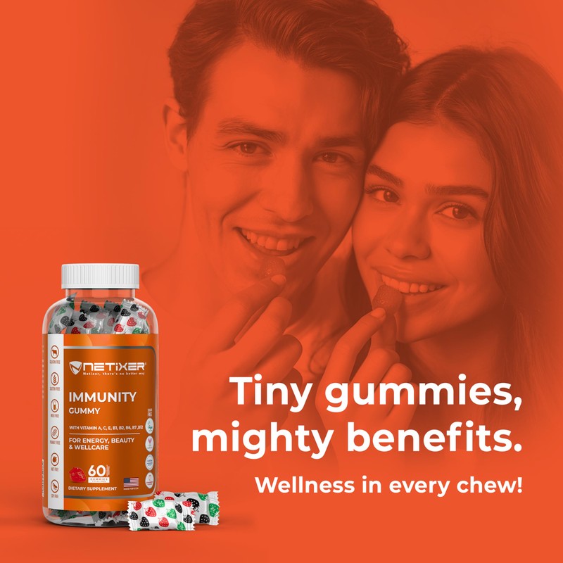 nETiXER Immunity Gummies – with Vitamins A, C, E, B1,