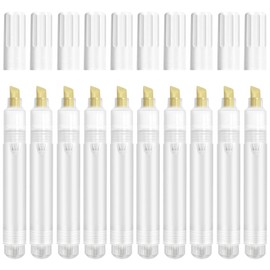 FULIBAO 10 Pack Refillable Paint Markers 9mm Chisel Tips Empty Markers