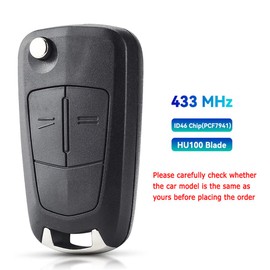 For Astra H Key 433MHZ ID46 Chip For Corsa 2011 2012 Key For Corsa D Key Valeo System For Opel Zafira Key For Vauxhall Astra H Key For Vauxhall Mavira Key For Zafira B Key HU101 Blade