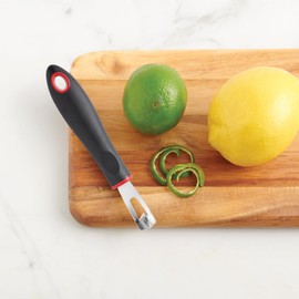 CatCora Channel Knife, Professional Japanese Stainless Steel Blade For Cutting Citrus Peel Strips For Garnishes, Ergonomic Soft-Grip Handle