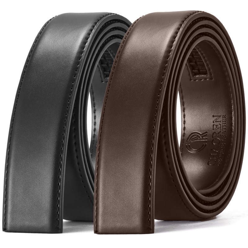 CHAOREN Ratchet Belt Replacement Strap 1 3/8”, Leather Belt Strap