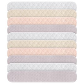 Toulite 10 Pcs Cotton Bra Liners 3 Layer Rectangle Under Bra Pads Sweat Liners for Women Sweating Supplies(Medium,Beige, Gray, Pink, White)