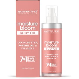 Majestic Pure Moisture Bloom Body Oil | 100% Pure & Natural | Repair Dry, Damaged Skin | Moisturizing Skin | Deep Moisturizing Formula | 3.4 Fl Oz