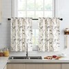 VOGOL Kitchen Curtain Valances for Small Windows, Gray Vines Embroidered
