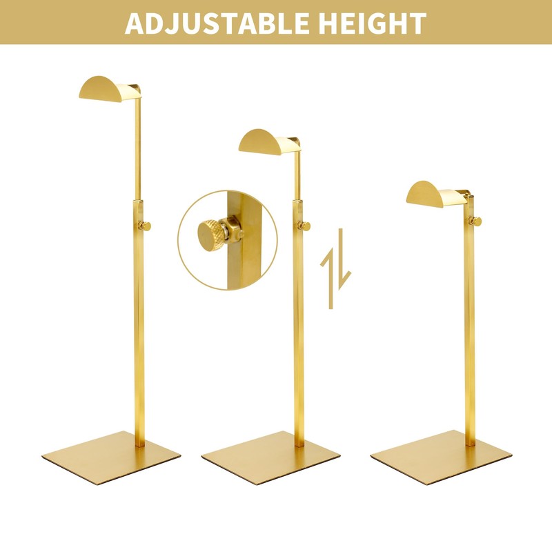 Aramanara 2 Pack Adjustable Height Handbag Display Rack, Stainless Steel